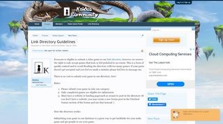 Link Directory Rules Link Directory Rules